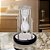 AMPULHETA DECORATIVA EM METAL E VIDRO PRATA E PRETO 21,5cm - Imagem 2