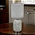ABAJUR RUSTICO 110V 220V E27 EM CERAMICA E TECIDO CINZA - Imagem 2