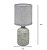 ABAJUR RUSTICO 110V 220V E27 EM CERAMICA E TECIDO CINZA - Imagem 3