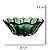 CENTRO DE MESA DE VIDRO ITALY VERDE 32CM X 13CM LYOR - Imagem 5
