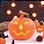 ABOBORA DECORATIVA SORRISO LUZ SOM C/ LED 20CM HALLOWEEN - Imagem 2
