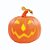 ABOBORA DECORATIVA SORRISO LUZ SOM C/ LED 20CM HALLOWEEN - Imagem 1