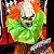 PALHACO YAGO DECORATIVO LUZ SOM MOVIMENTO 43CM HALLOWEEN - Imagem 2