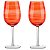 JOGO DE 2 TACAS PARA VINHO JOY EM VIDRO 485ML CORAL - Imagem 1