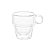 CJ 2 XICARAS P/CAFE EMPILHAVEL DUPLA PAREDE BOROS 90ml WOLFF - Imagem 4