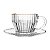 CJ 4 XICARAS DE CAFE CRISTAL C/FIO DE OURO IMPERATRIZ 110ML - Imagem 3