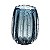 VASO DE VIDRO ITALY AZUL 11CM X 10CM X 13CM - WOLFF - Imagem 1