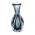 VASO DE VIDRO ITALY AZUL 8CM X 18CM - WOLFF - Imagem 1