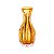 VASO DE VIDRO ITALY AMBAR 8,5CM X 15CM - WOLFF - Imagem 1