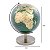 GLOBO TERRESTRE DECORATIVO EM METAL DOURADO/VERDE 19X17X28CM - Imagem 3