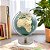 GLOBO TERRESTRE DECORATIVO METAL DOURADO/VERDE 12X12X20CM - Imagem 2