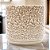 CACHEPOT DECORATIVO EM CERAMICA CIRCULAR BEGE FLORIDO 9,5CM - Imagem 2