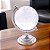 GLOBO TERRESTRE DECORATIVO CRISTAL INCOLOR 7,5X9X12CM - Imagem 2