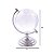 GLOBO TERRESTRE DECORATIVO CRISTAL INCOLOR 7,5X9X12CM - Imagem 3