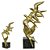 ESCULTURA DECOR POLIRESINA PASSAROS DOURADO 33,5X17,5X9,3cm - Imagem 1
