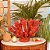 ESCULTURA CORAL DECOR POLIRESINA VERMELHO 14x19cm (FLORARTE) - Imagem 2
