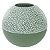 VASO DECOR CERAMICA VERDE 12CMX13CM FLORARTE - Imagem 1