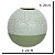 VASO DECOR CERAMICA VERDE 20CMX22CM FLORARTE - Imagem 3