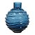 VASO DECORATIVO VIDRO AZUL 24,5CMX21CM FLORARTE - Imagem 1