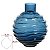 VASO DECORATIVO VIDRO AZUL 24,5CMX21CM FLORARTE - Imagem 3