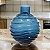 VASO DECORATIVO VIDRO AZUL 24,5CMX21CM FLORARTE - Imagem 2