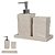 KIT PARA BANHEIRO EM CIMENTO 3 PECAS (BEGE) (FLORARTE) - Imagem 3