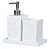 KIT PARA BANHEIRO EM CIMENTO 3 PECAS (BRANCO) (FLORARTE) - Imagem 1