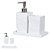 KIT PARA BANHEIRO EM CIMENTO 3 PECAS (BRANCO) (FLORARTE) - Imagem 3
