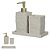 KIT PARA BANHEIRO EM CIMENTO 3 PECAS (OFF WHITE) (FLORARTE) - Imagem 3