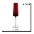 JG 2PÇ TAÇAS CHAMPANHE LATOUR VIDRO VERMELHO 210ml - Imagem 5