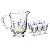 CJ JARRA C/6 TACAS DE CRISTAL LAVANDA HAND PAINT 1,3L/240ML - Imagem 1