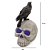 ESCULTURA DE RESINA CRANIO DECORATIVO CORVO NEGRO HALLOWEEN - Imagem 3