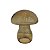 ESCULTURA DECORATIVA COGUMELO EM VIDRO AMBAR 18CM - Imagem 1