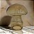 ESCULTURA DECORATIVA COGUMELO EM VIDRO AMBAR 18CM - Imagem 2