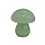 ESCULTURA DECORATIVA COGUMELO EM VIDRO VERDE 17,5CM - Imagem 1