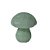 ESCULTURA DECORATIVA COGUMELO EM VIDRO VERDE 13.8CM - Imagem 1