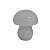 ESCULTURA DECORATIVA COGUMELO EM VIDRO BRANCO 13.8CM - Imagem 1