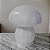 ESCULTURA DECORATIVA COGUMELO EM VIDRO BRANCO 13.8CM - Imagem 2