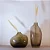 VASO DECORATIVO DE VIDRO ORGANICO MARROM - 14cm - Imagem 2