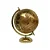GLOBO TERRESTRE DECORATIVO METAL E MADEIRA MARROM E BEGE - Imagem 1