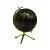 GLOBO TERRESTRE DECORATIVO METAL DOURADO E PRETO - Imagem 1
