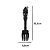 PECA DECORATIVA GARFO PARA PAREDE EM FERRO PRETO 29,1CM - Imagem 2