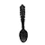PECA DECORATIVA COLHER PARA PAREDE EM FERRO PRETO 28,5CM - Imagem 1