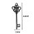 PECA DECORATIVA CHAVE ANTIGA EM FERRO PRETO 19,8CM - Imagem 2