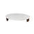 BANDEJA EM MADEIRA E MARMORE BRANCO 20CM - Imagem 1