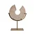 ESCULTURA ABSTRATA DECOR EM MARMORE BEGE E DOURADO 30,5cm - Imagem 1