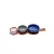 PETISQUEIRA DE BAMBOO E CERAMICA C/3 BOWLS AZUL BEGE E VERDE - Imagem 1