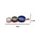 PETISQUEIRA DE BAMBOO E CERAMICA C/3 BOWLS AZUL BEGE E VERDE - Imagem 3