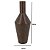 VASO GARRAFA DECORATIVO EM METAL - MARROM - 51CM - Imagem 3
