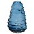 VASO DECORATIVO EM VIDRO AZUL 30X19,5X19,5CM FLORARTE - Imagem 1